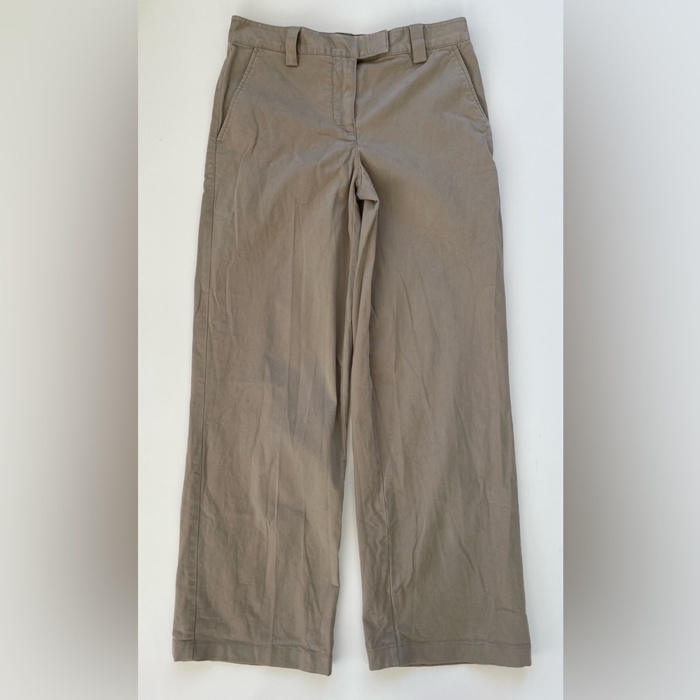 Aritzia Sunday Best Women's Tan Khaki Wide Leg Straight Leg Chino Size 2